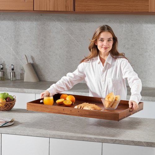 Copertura Per Fornello A Bordo Per Spaghetti, Copertura Per Fornello In Legno Di Acacia Con Maniglie Integrate Naturale P 010437748494