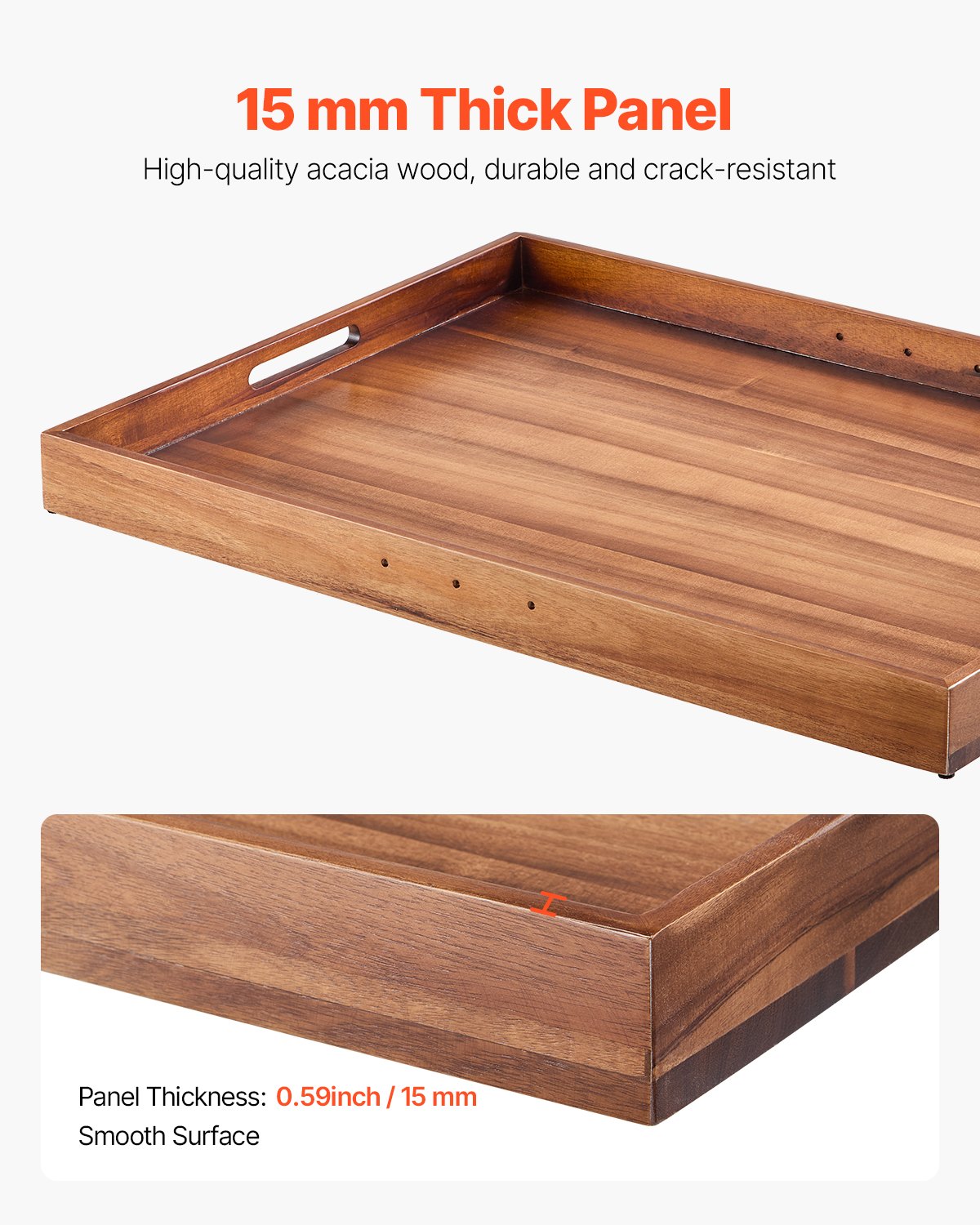 VEVOR Pasta Board Stove Cover, Hob Cover for Gas Burners and Electric Stoves, Acacia Wood Hob Cover with Integrated Handles, Kitchen Sink Cover for Work Surface and Tray