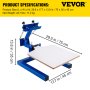 VEVOR Stampa Serigrafica Removibile 1 Colore 1 Stazione Silk Screen Printing Machine
