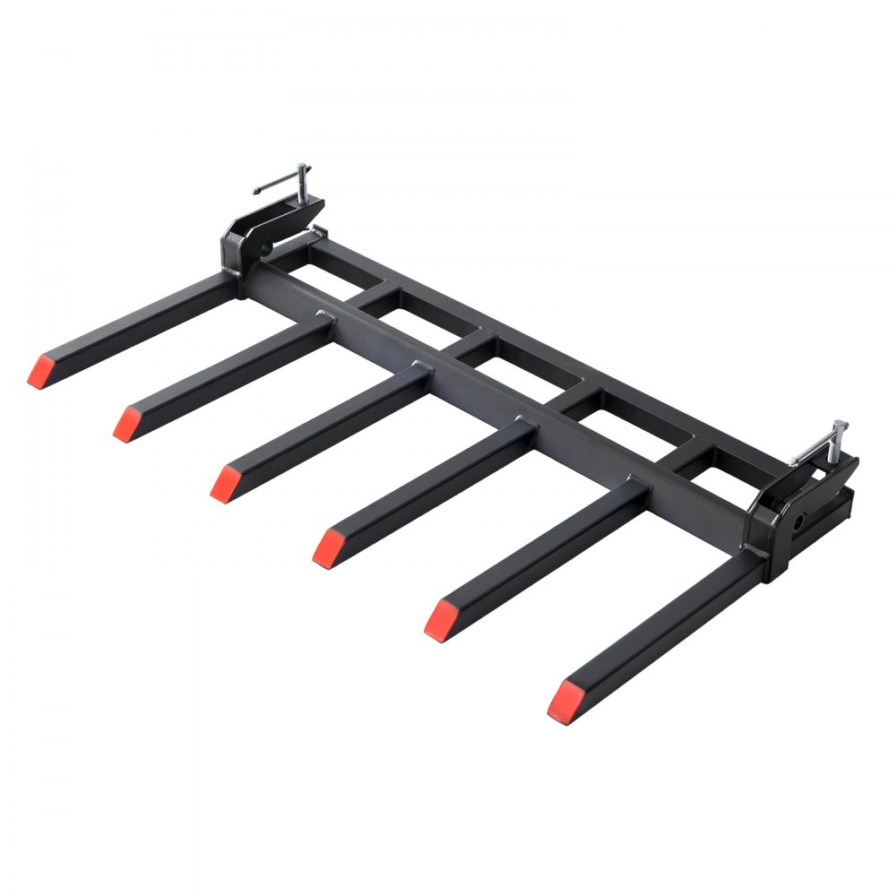 VEVOR pallet forks with 60" bucket, 2000 kg load capacity, clamping device for pallet fork bucket attachments for collecting fallen branches, debris or garden waste