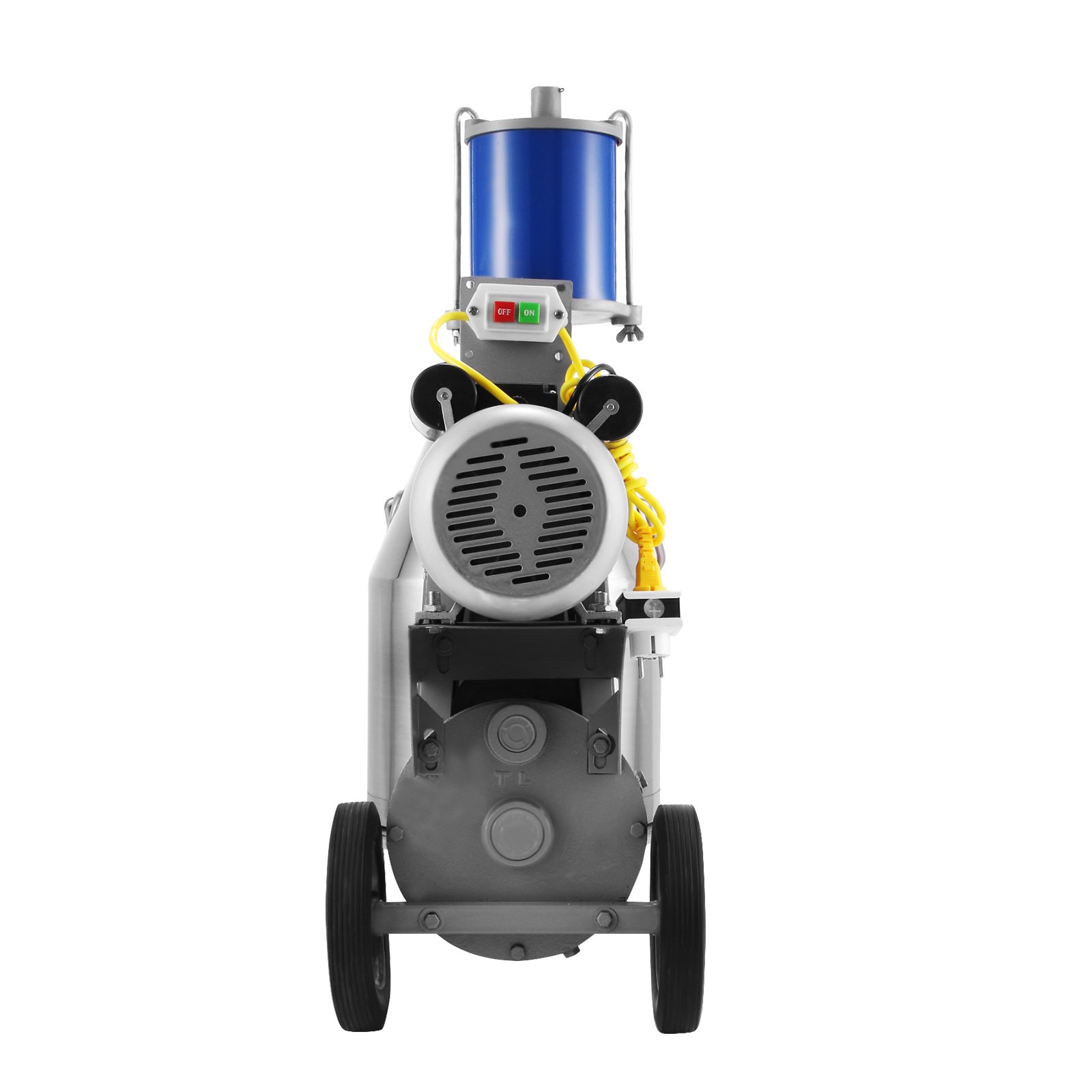 VEVOR Mungitrice 25L, Mungitrice in Acciaio Inossidabile 0,55 kw, Mungitrice Portatile Pompa per Vuoto 1440 giri / min, 10-12 Mucche / h, Mungitrice Elettrica con Volante e Doppi Manici