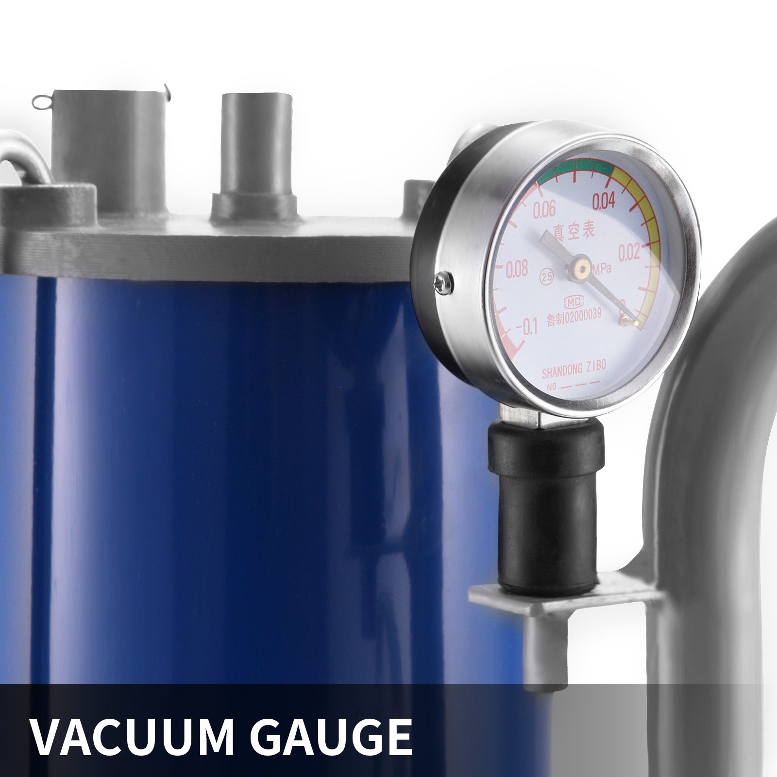 VEVOR Mungitrice 25L, Mungitrice in Acciaio Inossidabile 0,55 kw, Mungitrice Portatile Pompa per Vuoto 1440 giri / min, 10-12 Mucche / h, Mungitrice Elettrica con Volante e Doppi Manici