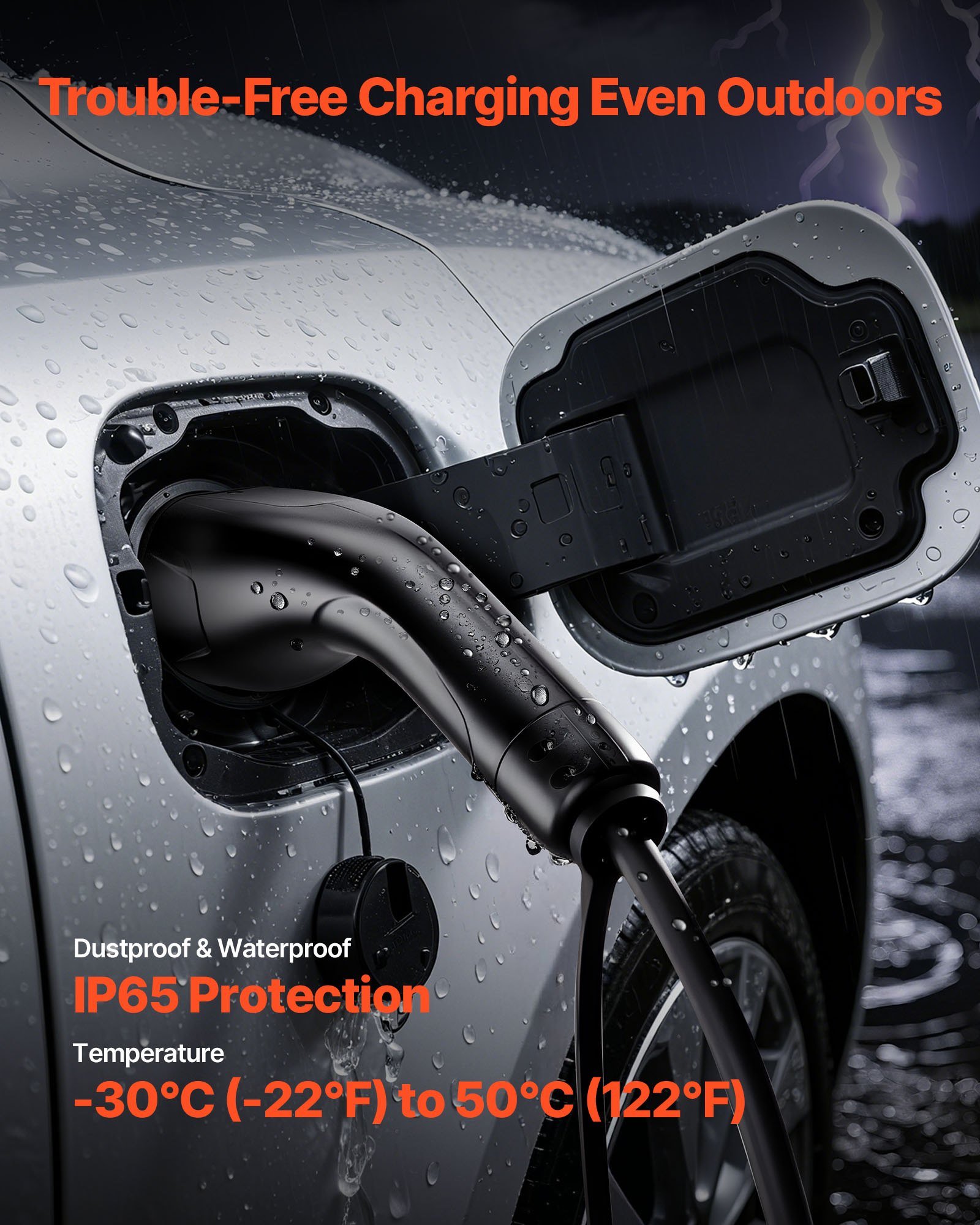 VEVOR Cavo di Prolunga per Caricabatterie EV, 32 Ampere, 10 m, max 22 kW, Cavo per Ricarica Auto Elettrica Compatibile con Tipo 2, IP65 Trifase CA 480 V 50 Hz con Borsa per Trasporto