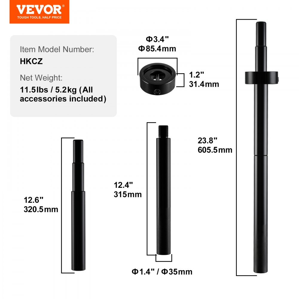 VEVOR Kit di allineamento e installazione cuscinetto cardanico Kit di strumenti di allineamento motore per impieghi gravosi in acciaio 45#