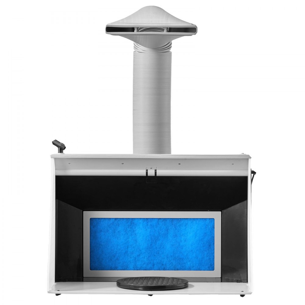 VEVOR Cabina di Verniciatura ad Aerografo, Doppia Ventola, 545 x 475 x 370 mm, Kit Cabina per Spruzzatura Vernice con 3 Luci a LED e Tubo di Prolunga per Scarico, per Dipingere Modelli, Arti