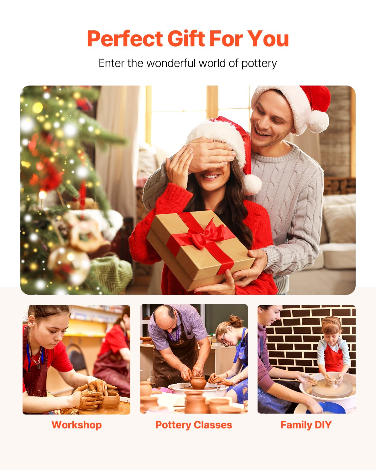 VEVOR Pottery Wheel, 35 cm Ceramic Wheel Forming Machine, 60-300 RPM Speed Adjustable Foot Pedal, Adjustable Lift Leg, Detachable Basin, Complete Tool Accessory Kit for Work Art Craft DIY, Blue