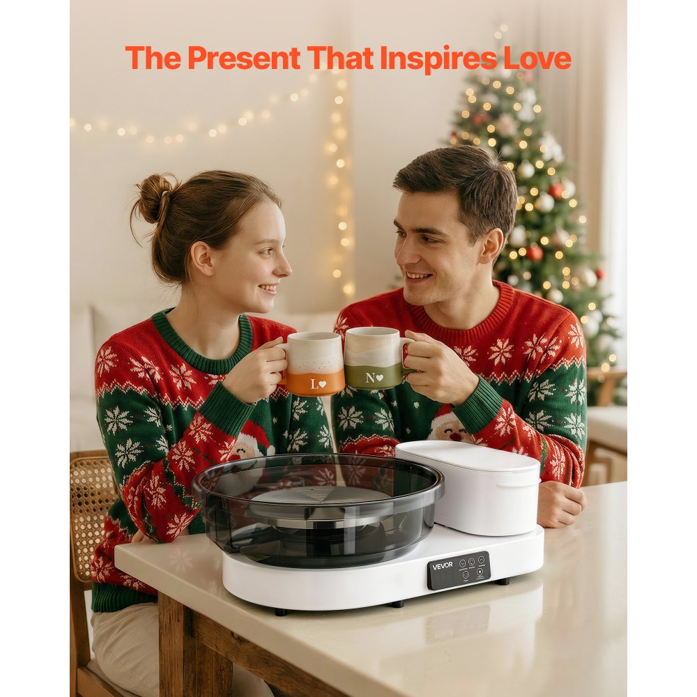 VEVOR Pottery Wheel for Adults, 36 and 28 cm Turntables, 450W Electric Table Top Pottery Wheel with Foot Pedal, 30-300 RPM Adjustable Speed, Aluminum Body, for Beginners, DIY Clay Art Craft, White