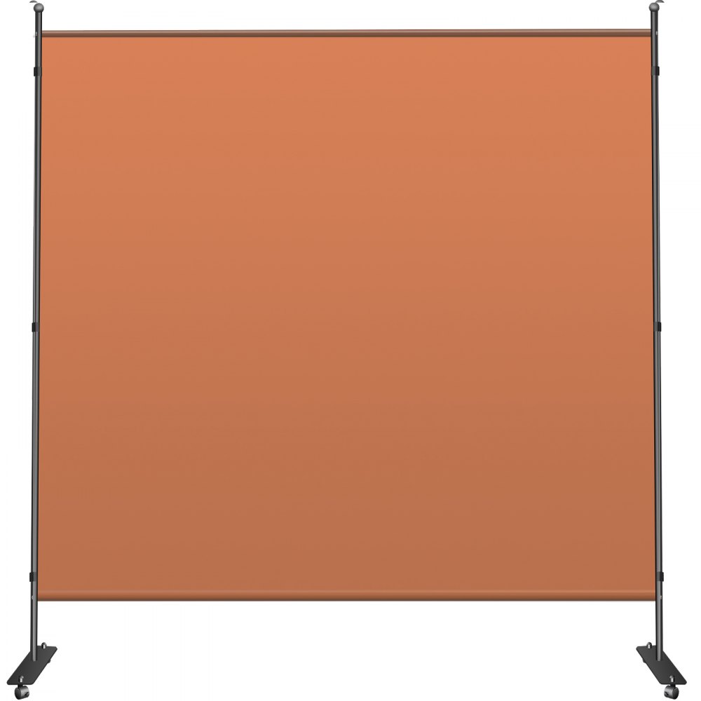 VEVOR Pannelli Fonoassorbenti, 180,34x182,88cm Pannelli Isolamento Acustico, Paraventi in Acciaio 45+Alluminio 6061, Colore Marrone, Divisore Stanza Acustica con 4 Ruote Omnidirezionali, per Uffici