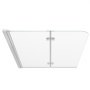 VEVOR Box Doccia per Vasca 1200 x 1400 mm in Vetro Temperato da 6 mm, Pannello Vasca Semi-senza Telaio 2 Ante con Rivestimento, Pieghevole a 180°, Colore Argento, Guarnizione Regolabile, Divisorio