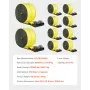 VEVOR Winch Straps, 4" x 40", 6000 lbs Load Capacity, 18000 lbs Breaking Strength, Flat Hook Truck Straps, Load Control for Trailers, Farms, Rescues, Tree Protectors, Yellow (Pack of 10)