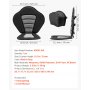 VEVOR Sedile per Kayak Sedile Imbottito con Schienale per Kayak Barche Cuscino Spessore da 12 mm per Paddleboard Tavole SUP Canoa, con Borsa Portaoggetti Cinghie RegolabilI, 1 pezzo, Nero Grigio