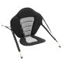 VEVOR Sedile per Kayak Sedile Imbottito con Schienale per Kayak Barche Cuscino Spessore da 12 mm per Paddleboard Tavole SUP Canoa, con Borsa Portaoggetti Cinghie RegolabilI, 1 pezzo, Nero Grigio