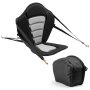 VEVOR Sedile per Kayak Sedile Imbottito con Schienale per Kayak Barche Cuscino Spessore da 12 mm per Paddleboard Tavole SUP Canoa, con Borsa Portaoggetti Cinghie RegolabilI, 1 pezzo, Nero Grigio