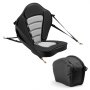 VEVOR Kayak Seat, 1 Pack 65 mm Thick, Universal Paddle Board Seat with Back Support, Sit-on-Top Soft Padded Cushion with Storage Bag & Adjustable Straps for SUP, Canoe, Fishing Boat, Inflatable Kayak