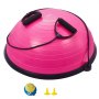 VEVOR Mezzo Allenatore Palla per Esercizi, Equilibrio, Stabilità Palla Yoga Fitness con Fasce di Resistenza e Pompa a Pedale, Allenamento Corpo di Palestra Casa, Capacità Portante 300 kg, Rosa 58 cm