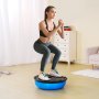 VEVOR Mezzo Allenatore Palla per Esercizi, Equilibrio, Stabilità Palla Yoga Fitness con Fasce di Resistenza e Pompa a Pedale, Allenamento Corpo di Palestra Casa, Capacità Portante 300 kg, Blu 58 cm