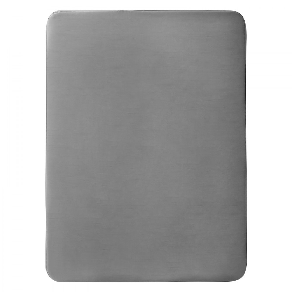 VEVOR Rete per Letto a Doghe con Copertura Spessore 38,1 mm, Base a Doghe per Letto Queen Size 2010x1480 mm per Letto Supporto per Materasso da 4 pezzi con Copertura in Tessuto Oxford 200D, Grigio