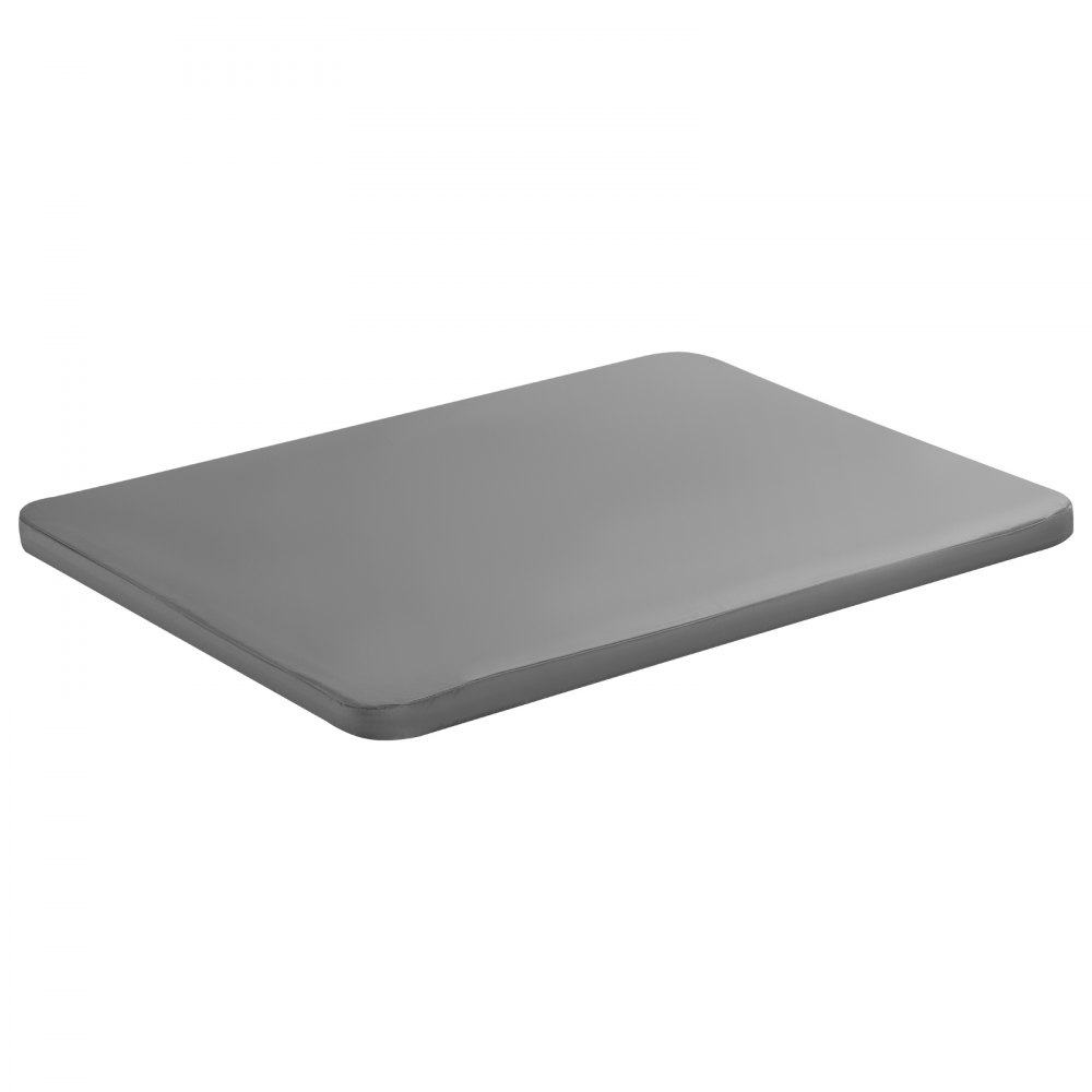 VEVOR Rete per Letto a Doghe con Copertura Spessore 38,1 mm, Base a Doghe per Letto Queen Size 2010x1480 mm per Letto Supporto per Materasso da 4 pezzi con Copertura in Tessuto Oxford 200D, Grigio