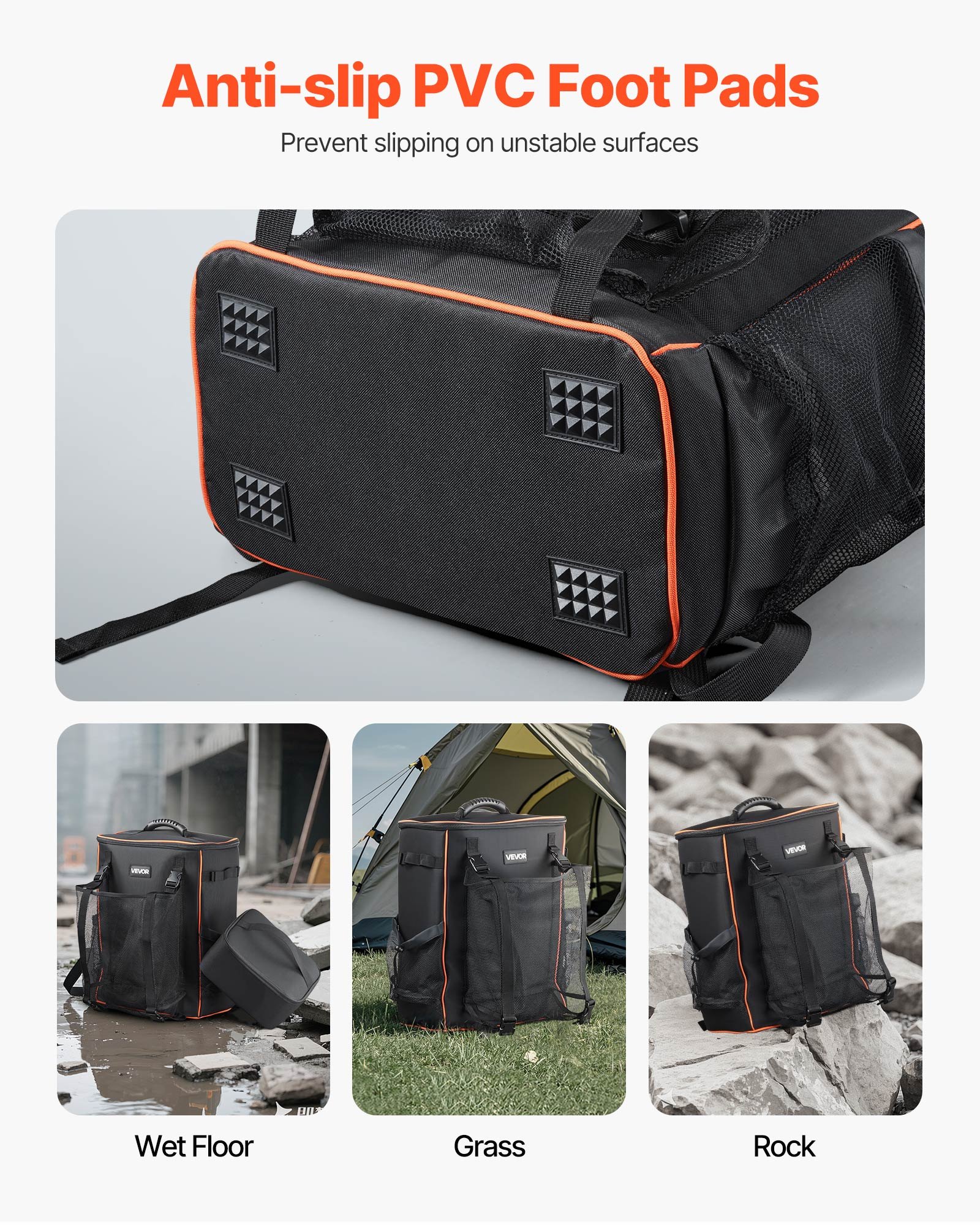 VEVOR Zaino per Saldatura, 33 L con Borsa Termica e Borsa per Casco, Zaino in Poliestere 600D per Attrezzi e Casco, Borsa Portaoggetti Multiuso per Campeggio all'Aperto, Escursionismo