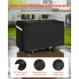 VEVOR Copertura per Barbecue all'Aperto, Impermeabile, Resistente allo Sbiadimento e Intemperie, Poliestere 600D Resistente, Facile da Indossare, con Fibbie di Sicurezza, 197,6 cm Nero