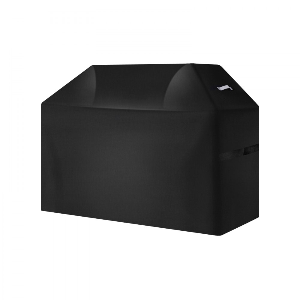 VEVOR Copertura per Barbecue all'Aperto, Impermeabile, Resistente allo Sbiadimento e Intemperie, Poliestere 600D Resistente, Facile da Indossare, con Cinghie a Strappo, 132 cm Nero