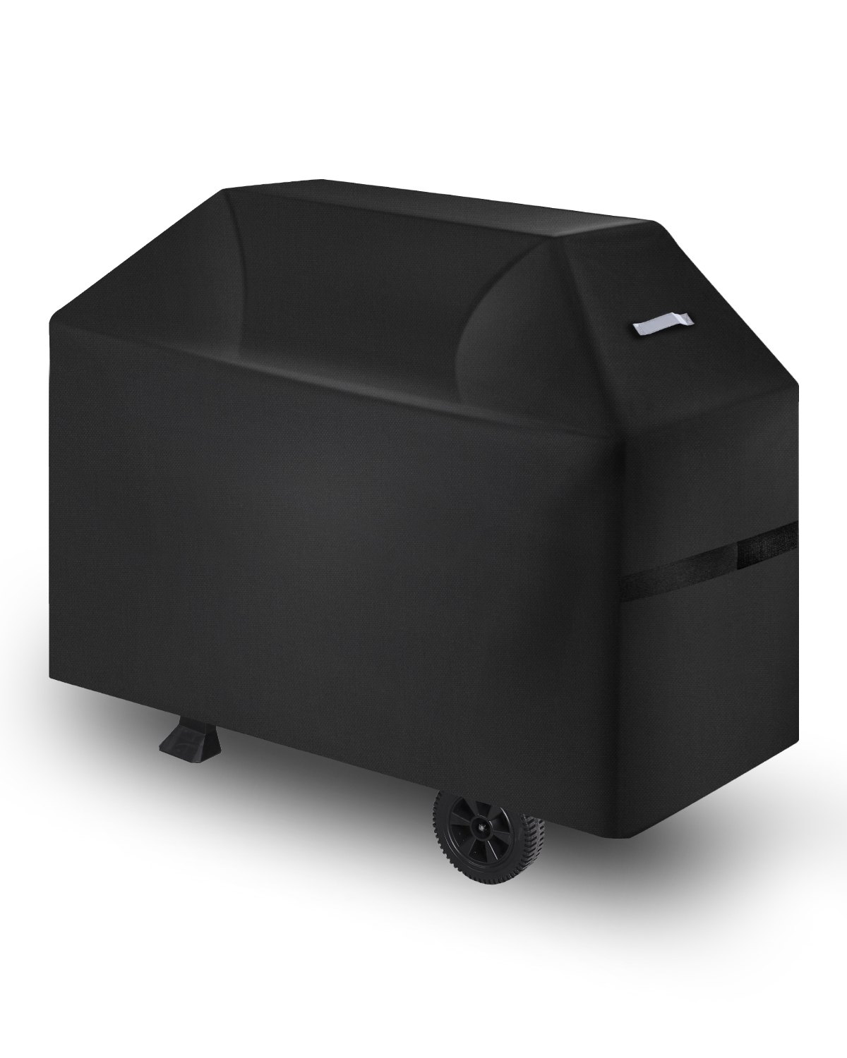 VEVOR Copertura per Barbecue all'Aperto, Impermeabile, Resistente allo Sbiadimento e Intemperie, Poliestere 600D Resistente, Facile da Indossare, con Cinghie a Strappo, 132 cm Nero