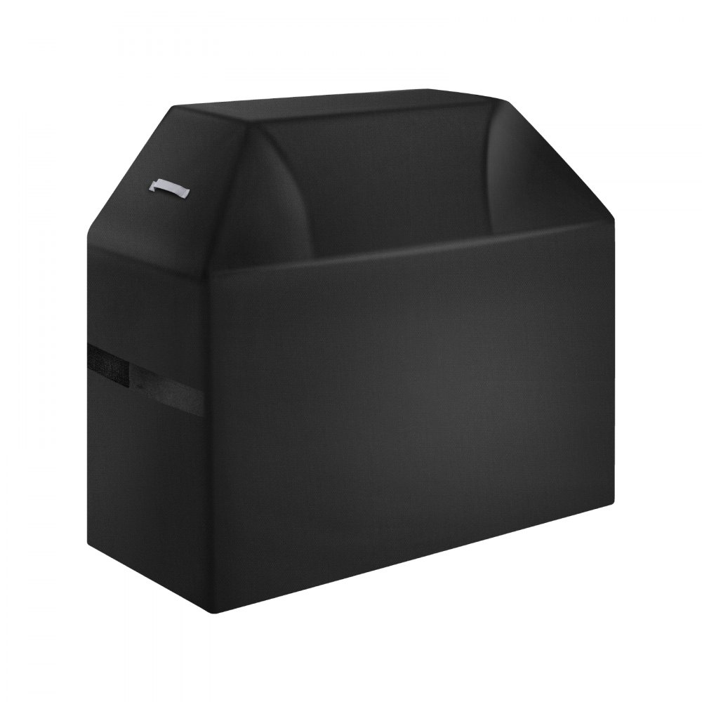 VEVOR Copertura per Barbecue all'Aperto, Impermeabile, Resistente allo Sbiadimento e alle Intemperie, Poliestere 600D Resistente, Facile da Indossare, con Cinghie a Strappo, 147,3 cm Nero