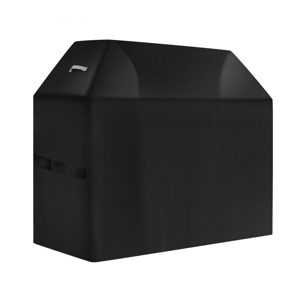 VEVOR Copertura per Barbecue all'Aperto, Impermeabile, Resistente allo Sbiadimento e alle Intemperie, Poliestere 600D Resistente, Facile da Indossare, con Cinghie a Strappo, 147,3 cm Nero