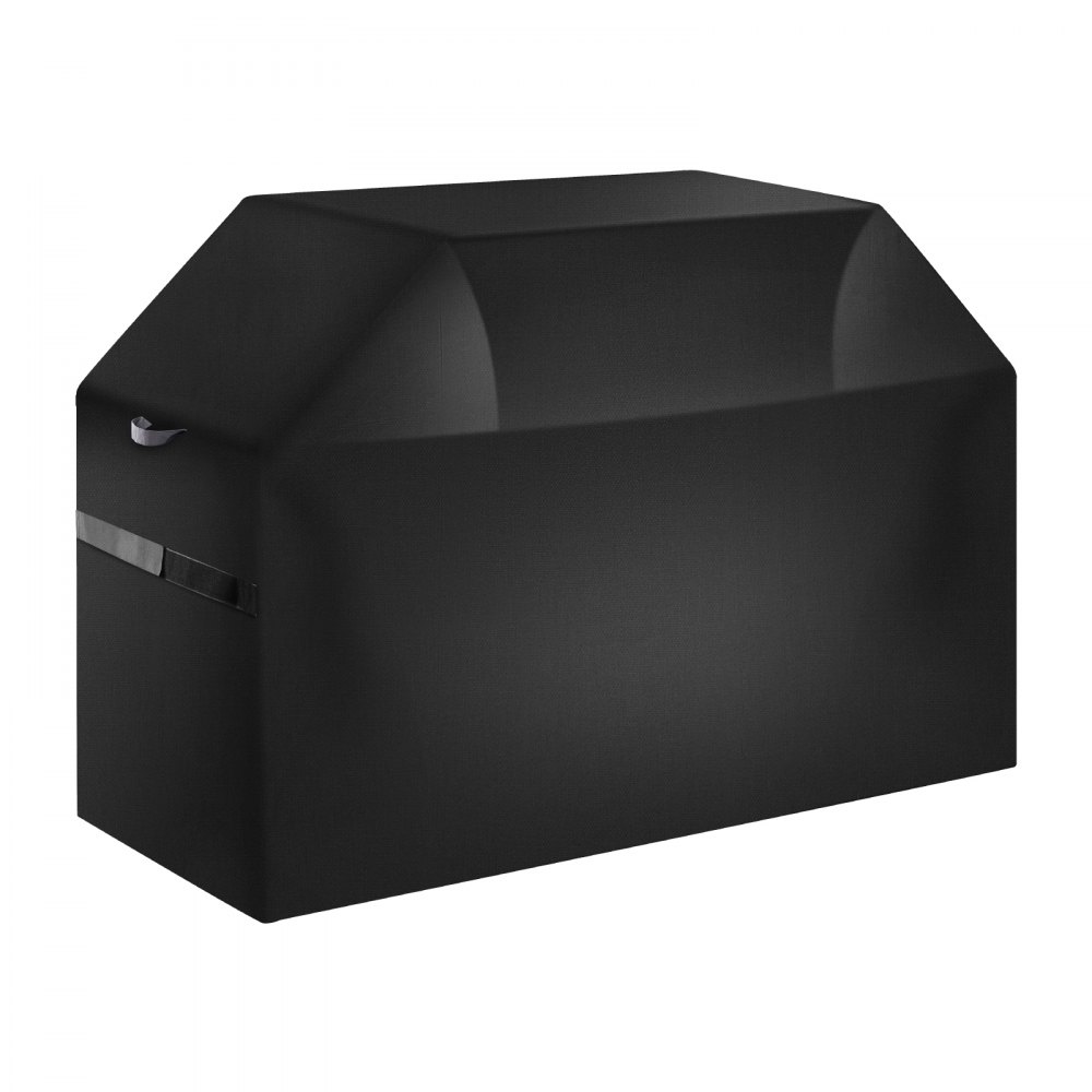 VEVOR Copertura per Barbecue all'Aperto, Impermeabile, Resistente allo Sbiadimento e alle Intemperie, Poliestere 600D Resistente, Facile da Indossare, con Cinghie a Strappo, 165,1 cm Nero