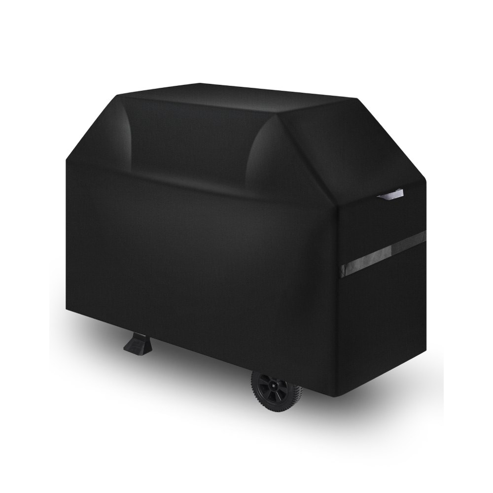 VEVOR Copertura per Barbecue all'Aperto, Impermeabile, Resistente allo Sbiadimento e alle Intemperie, Poliestere 600D Resistente, Facile da Indossare, con Cinghie a Strappo, 165,1 cm Nero