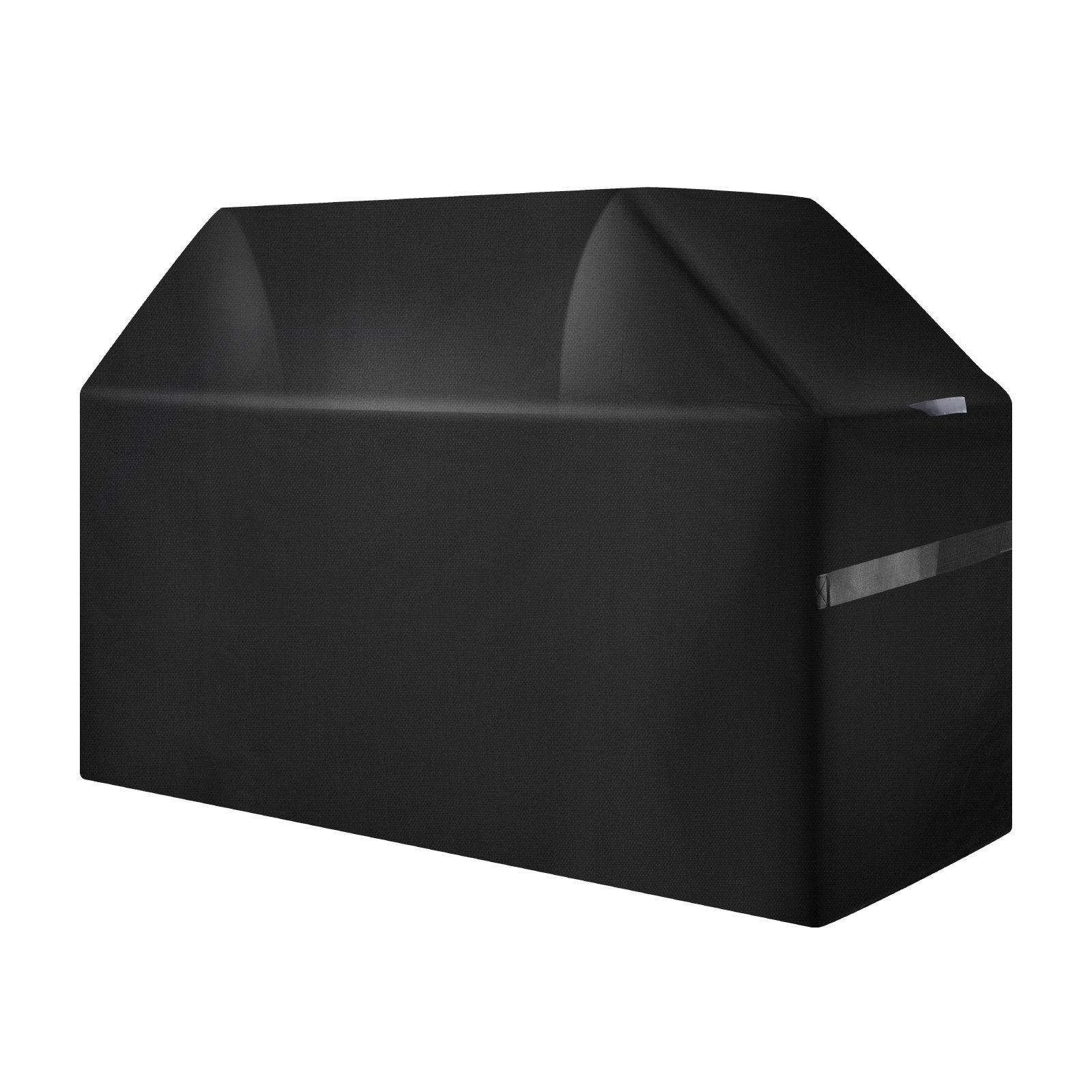 VEVOR Copertura per Barbecue all'Aperto, Impermeabile, Resistente allo Sbiadimento e alle Intemperie, Poliestere 600D Resistente, Facile da Indossare, con Cinghie a Strappo, 165,1 cm Nero