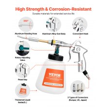 VEVOR Strumento ad Aria Compressa 6-9,2 bar 2 Ugelli Flacone 1 L Tubo Alluminio
