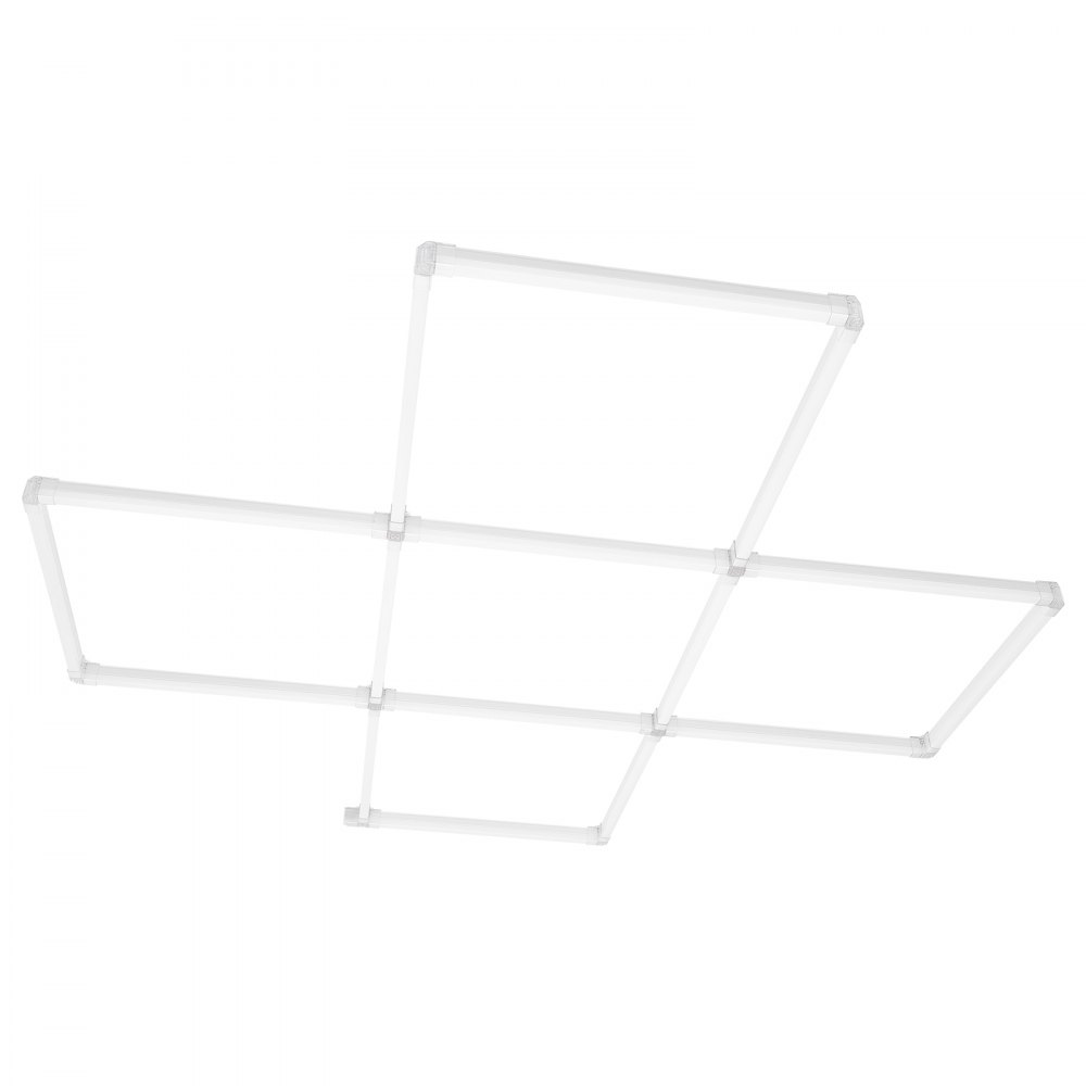 VEVOR Lampada da Garage a LED 5 Quadrati, Plafoniera da Officina Bianco Freddo 22000 lm 6500 K, Illuminazione da Garage Fai-da-te per Cantina, Magazzino, Salone di bellezza da Auto, Garage, Officina