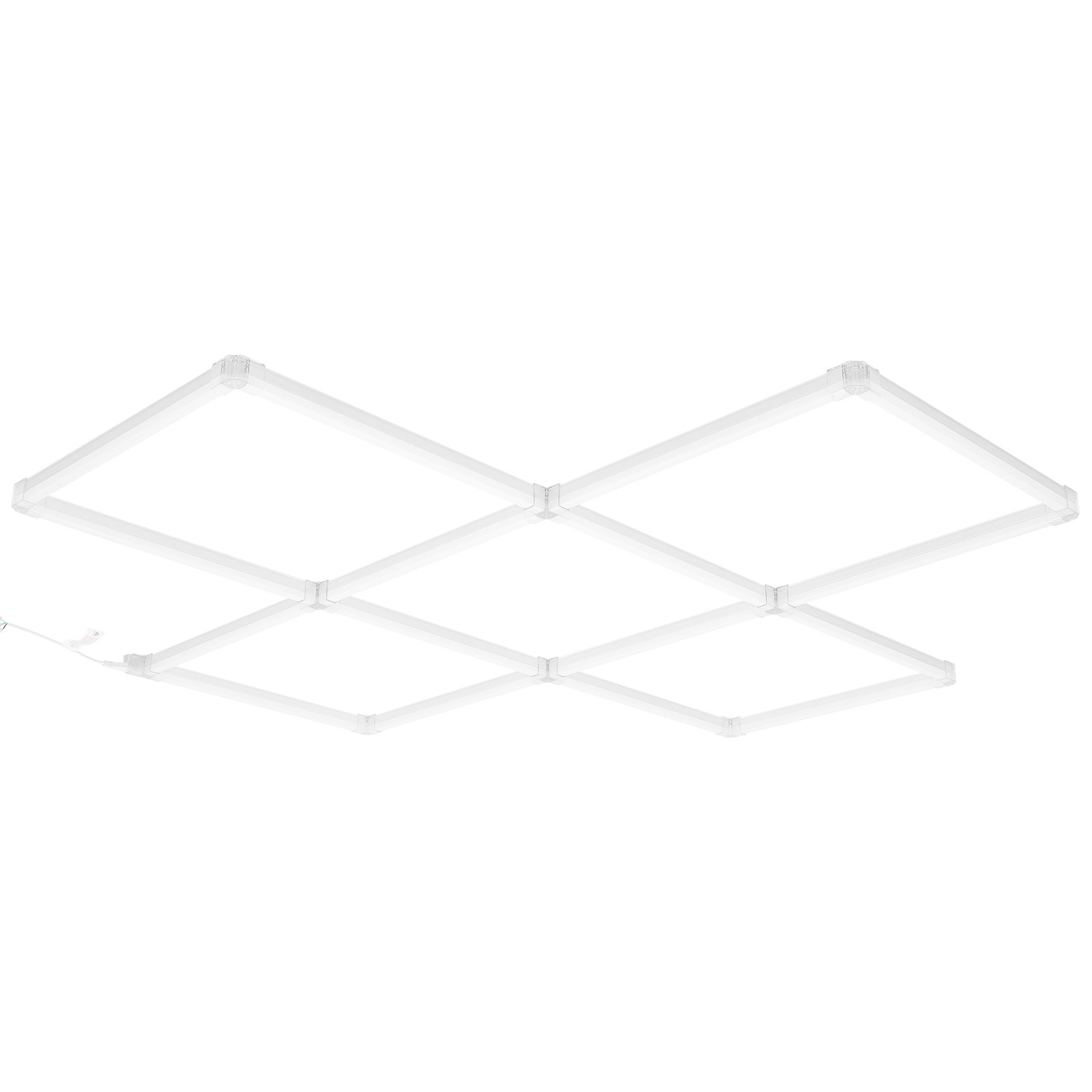 VEVOR Lampada da Garage a LED 5 Quadrati, Plafoniera da Officina Bianco Freddo 22000 lm 6500 K, Illuminazione da Garage Fai-da-te per Cantina, Magazzino, Salone di bellezza da Auto, Garage, Officina