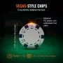 VEVOR Set di Fiches da Poker, Set Poker 500 Pezzi, Set Completo Fiches da Carte da Giochi con Valigetta in Alluminio, Fiches da Poker 9-10 Giocatori, Carte, Bottoni Dadi per Texas Hold'em, Blackjack