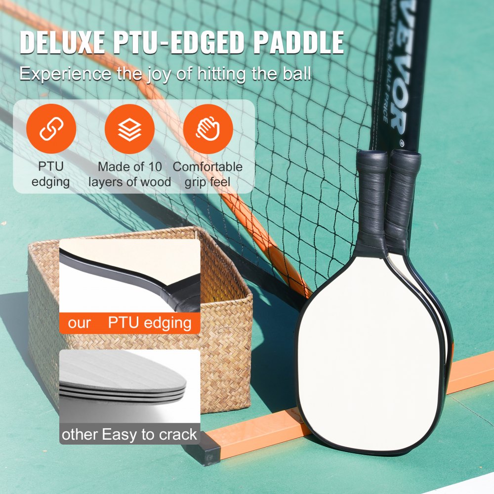 VEVOR 6,7 m Sistema di rete portatile per pickleball di dimensioni regolamentari con palette a sfera
