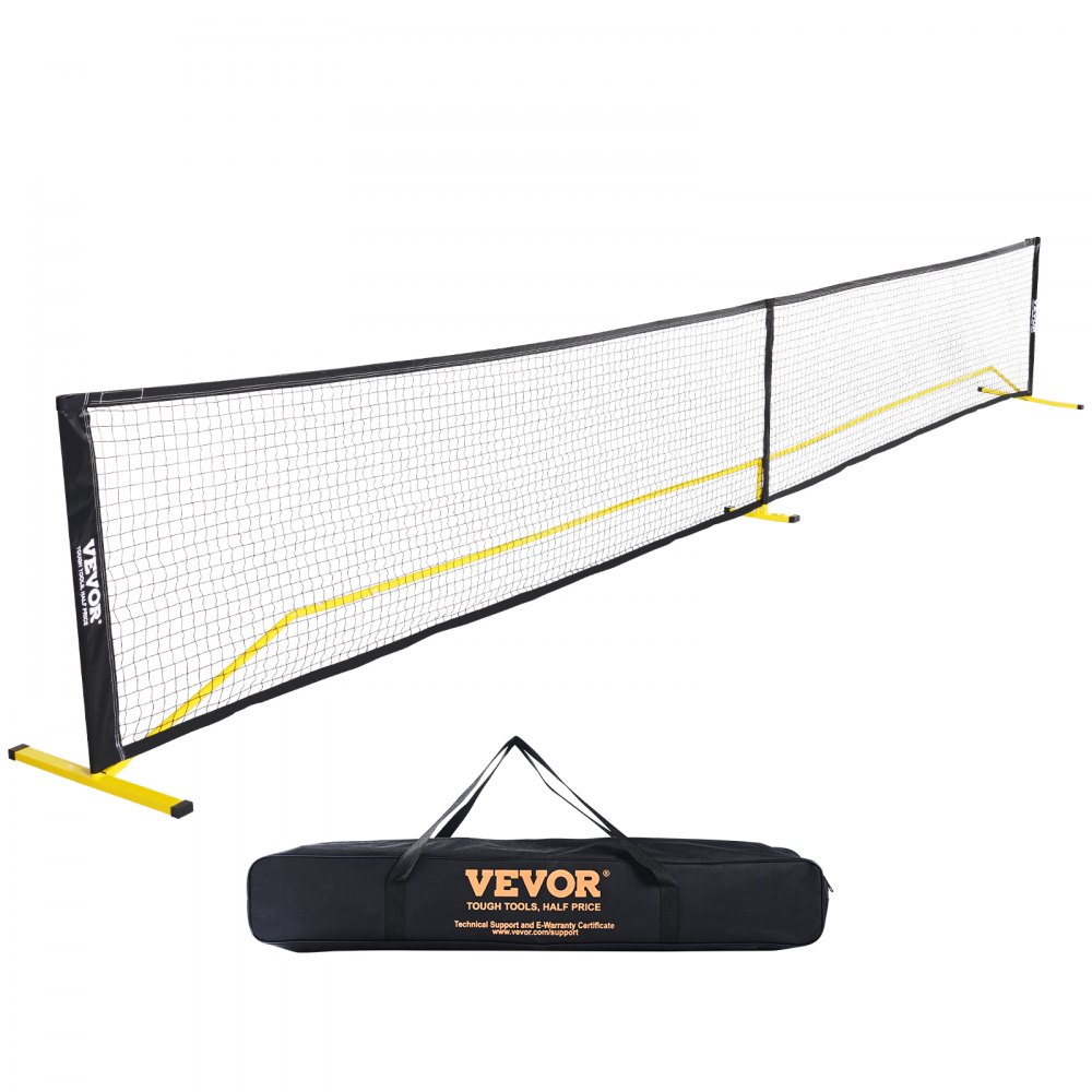 Rete da pickleball VEVOR con telaio robusto e custodia per il trasporto, ideale per attività sportive all'aperto.