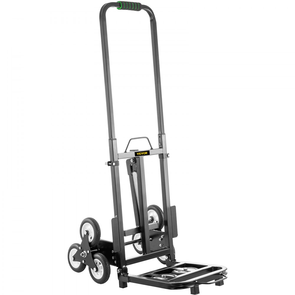 VEVOR Carrello Manuale per Scale da 330 Libbre in Acciaio, Carrello Pieghevole per Scale da 730x460x255 mm con 6 Ruote, Carrello Portapacchi per Trasportare Scatole Pesanti e Alimentari Su e Giù