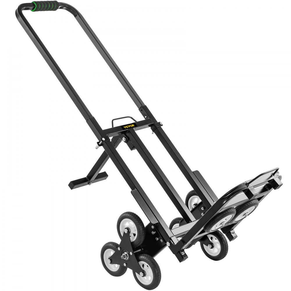 VEVOR Carrello Manuale per Scale da 330 Libbre in Acciaio, Carrello Pieghevole per Scale da 730x460x255 mm con 6 Ruote, Carrello Portapacchi per Trasportare Scatole Pesanti e Alimentari Su e Giù