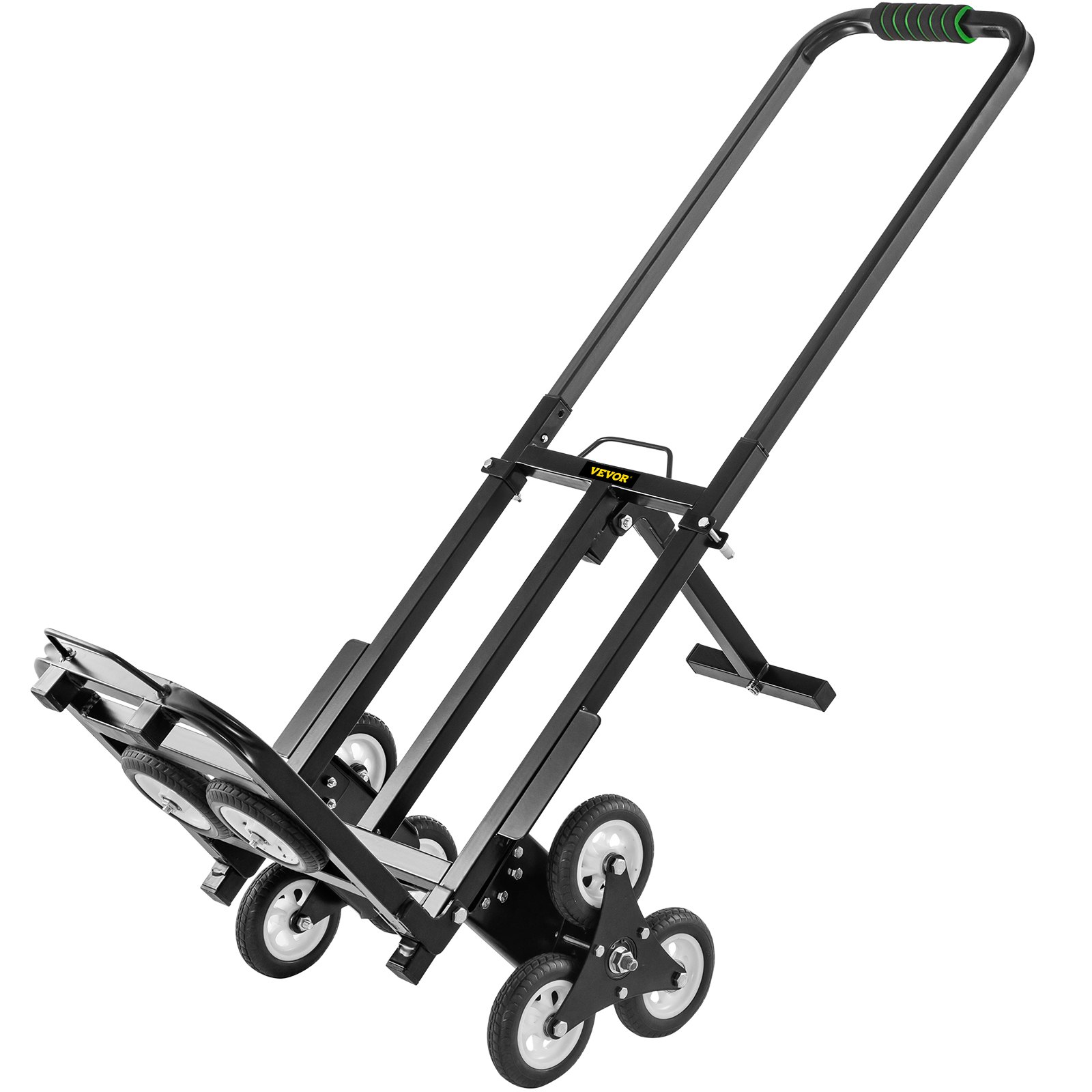 VEVOR Carrello Manuale per Scale da 330 Libbre in Acciaio, Carrello Pieghevole per Scale da 730x460x255 mm con 6 Ruote, Carrello Portapacchi per Trasportare Scatole Pesanti e Alimentari Su e Giù
