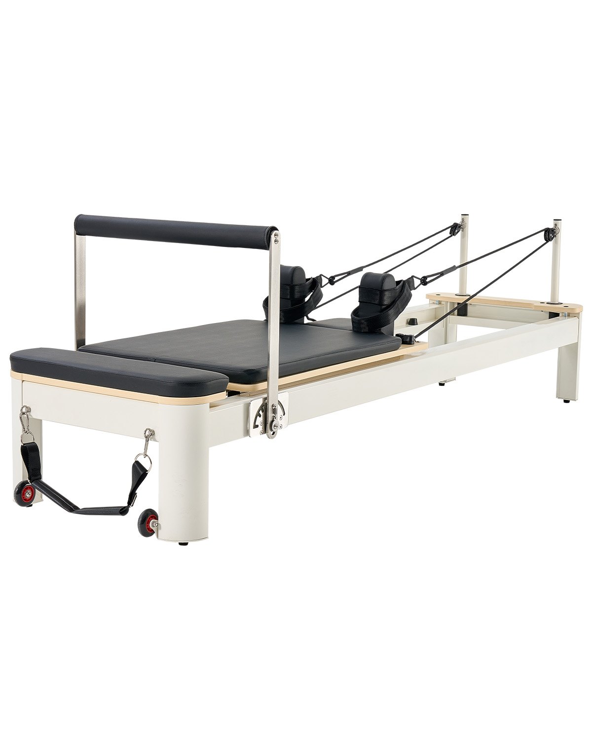 VEVOR Macchina per Riformatore per Pilates, Letto con Seduto Scatola, per Casa Palestra Utenti Avanzati e Principianti, Attrezzatura con Doppia Resistenza Molla e Corda 2450x710x930mm