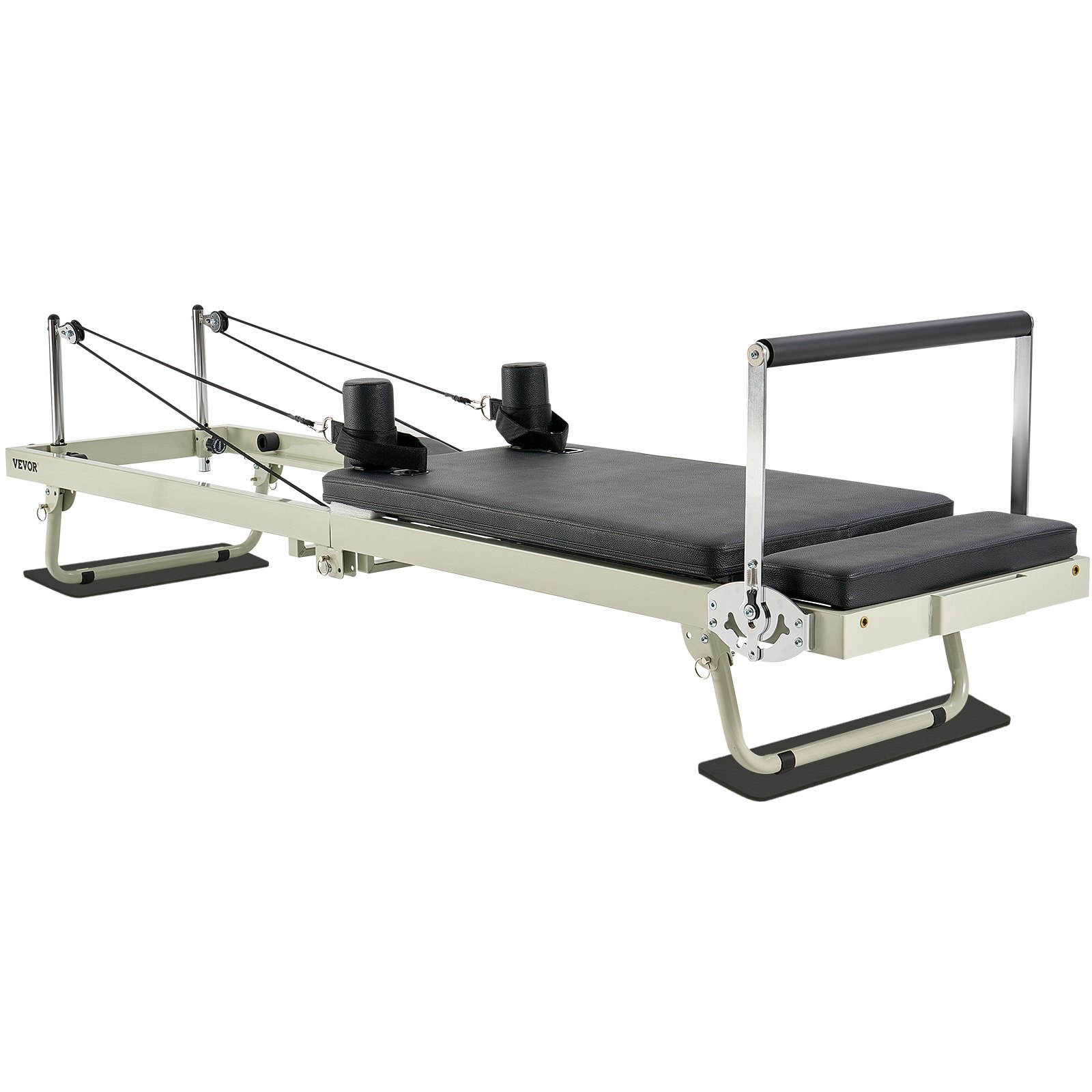 VEVOR Riformatore Pilates Pieghevole, Macchina per Allenamento Pilates per Palestra Casa, Letto Pilates con Doppia Resistenza Molla e Corda, per Utenti Avanzati Principianti, Fino a 181,4 kg
