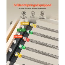 VEVOR Riformatore Pilates Pieghevole, Macchina per Allenamento in Legno per Palestra Domestica, Letto con Doppia Resistenza, Molle e Corda, Set Riformatore con Seduta, 2380x680x570 mm