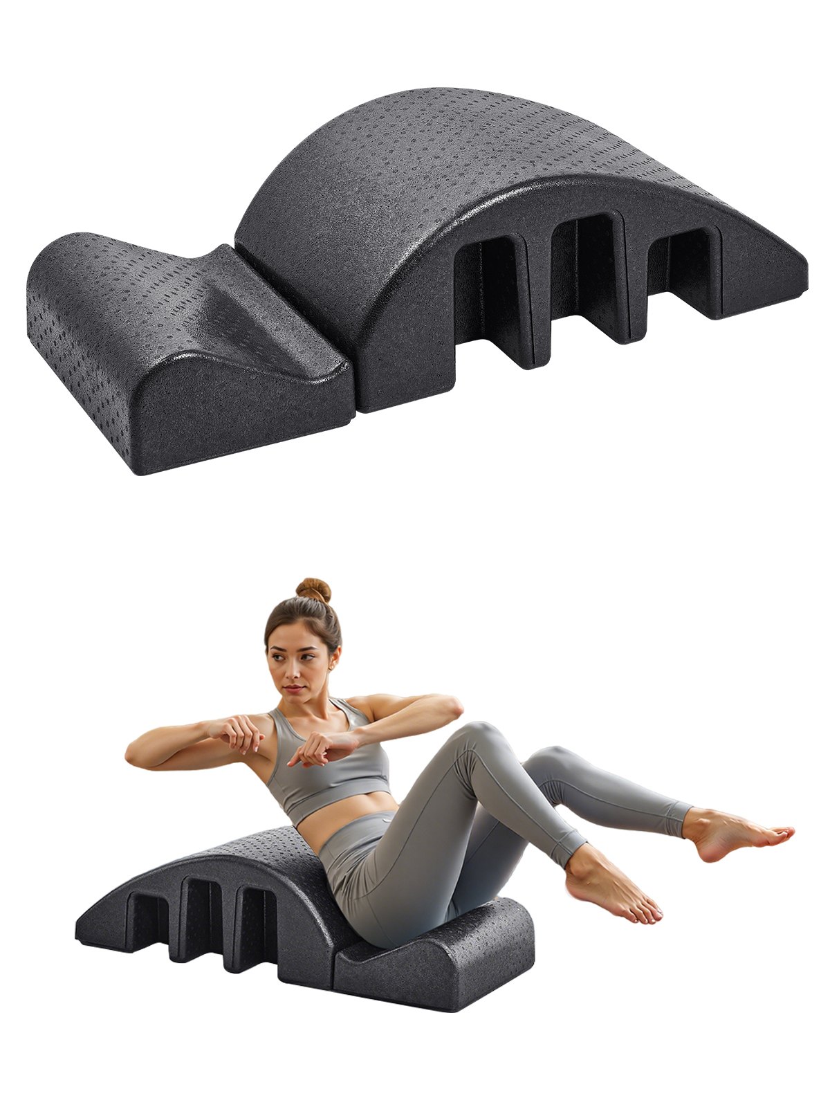 VEVOR Correttore per Colonna Vertebrale Pilates, Strumento per Allenamento Fitness in Schiuma, Attrezzatura Corpo per Colonna Vertebrale, Equilibrio, Esercizi Rafforzamento del Nucleo
