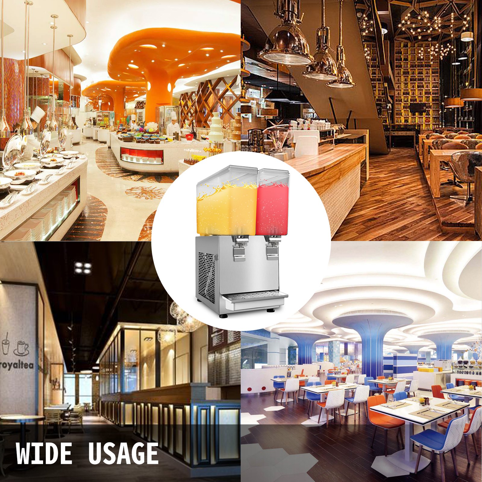 Distributore Di Bevande Fredda Doppio Serbatoio 2x12 Litri Ristorante Buffet