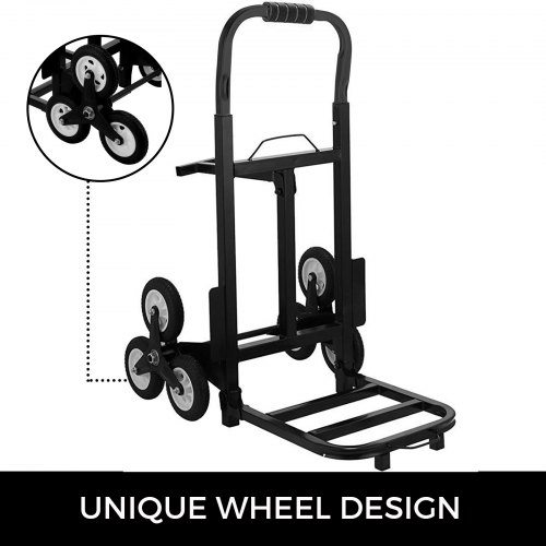 Carrello Pieghevole Per Scale In Alluminio, Capacità 75 Kg, 6 Ruote, Manico Telescopico Regolabile, Carrello Per La Spesa E Trasporto, Ideale Per Magazzini, Aeroporti E Uso Domestico