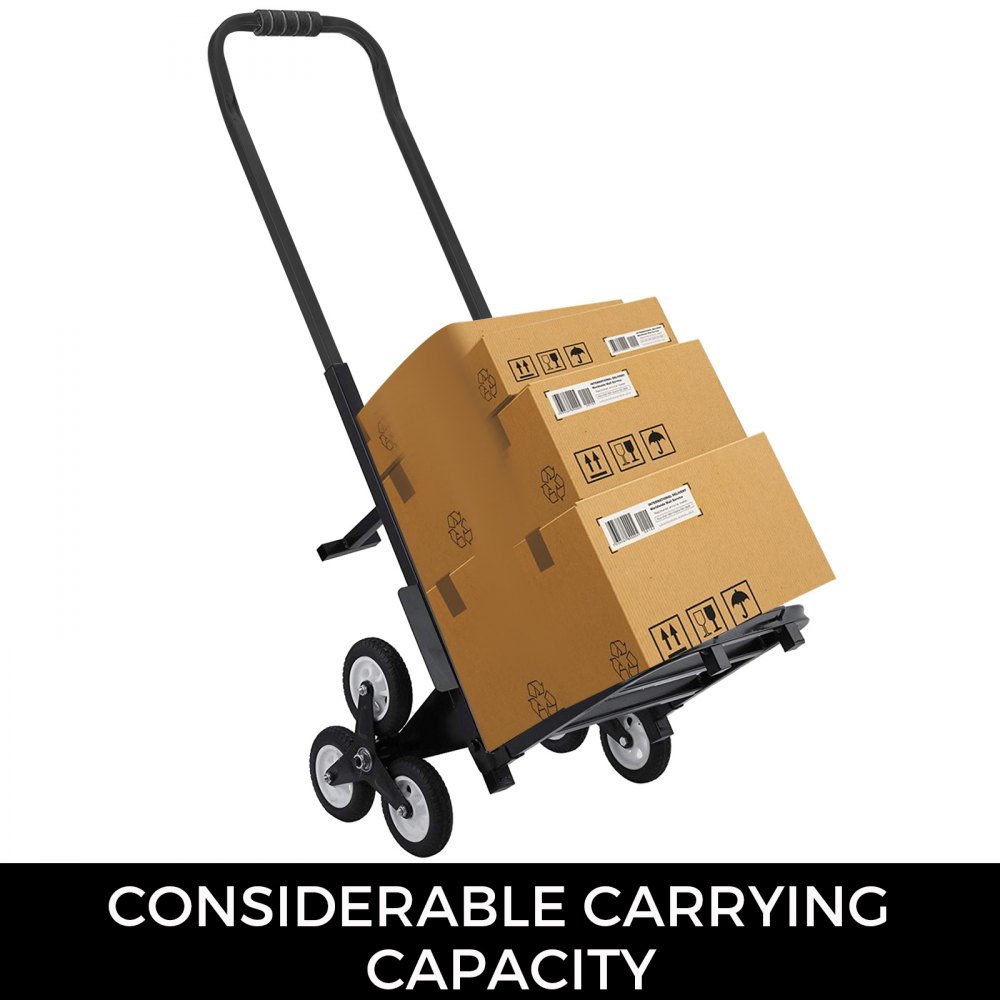 Capacità 190kg Carrello Pieghevole Per Scale Con 6 Ruote In Acciaio Portapacchi