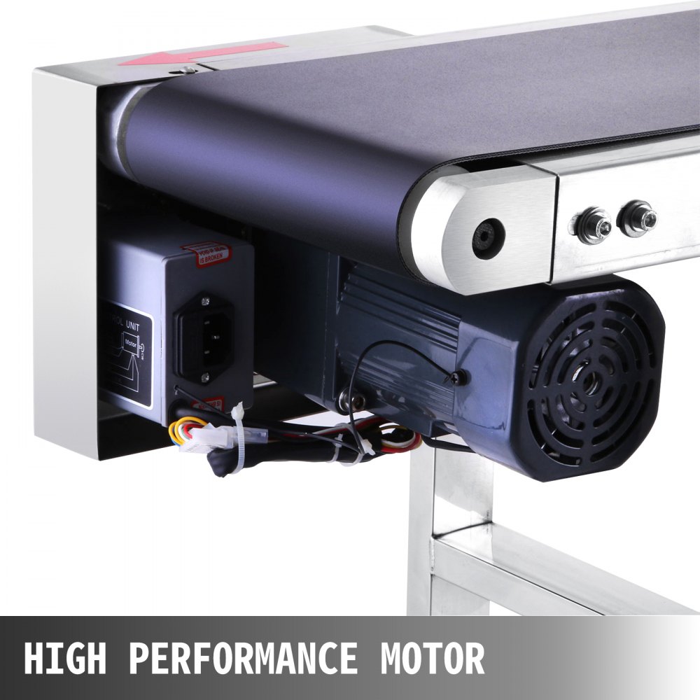 VEVOR Macchina di Trasportatore Elettrica della Cinghia 60W 220V, Nastro Trasportatore Motore con Pannello di Controllo Automatico in Acciaio Inossidabile per Settori Ricambi, Industria, Cosmetici