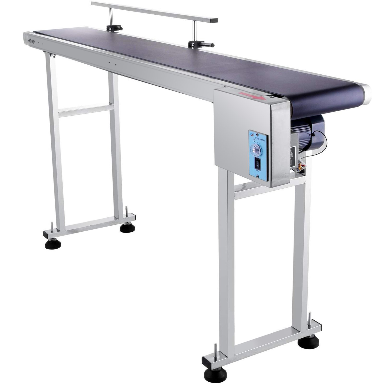 VEVOR Macchina di Trasportatore Elettrica della Cinghia 60W 220V, Nastro Trasportatore Motore con Pannello di Controllo Automatico in Acciaio Inossidabile per Settori Ricambi, Industria, Cosmetici