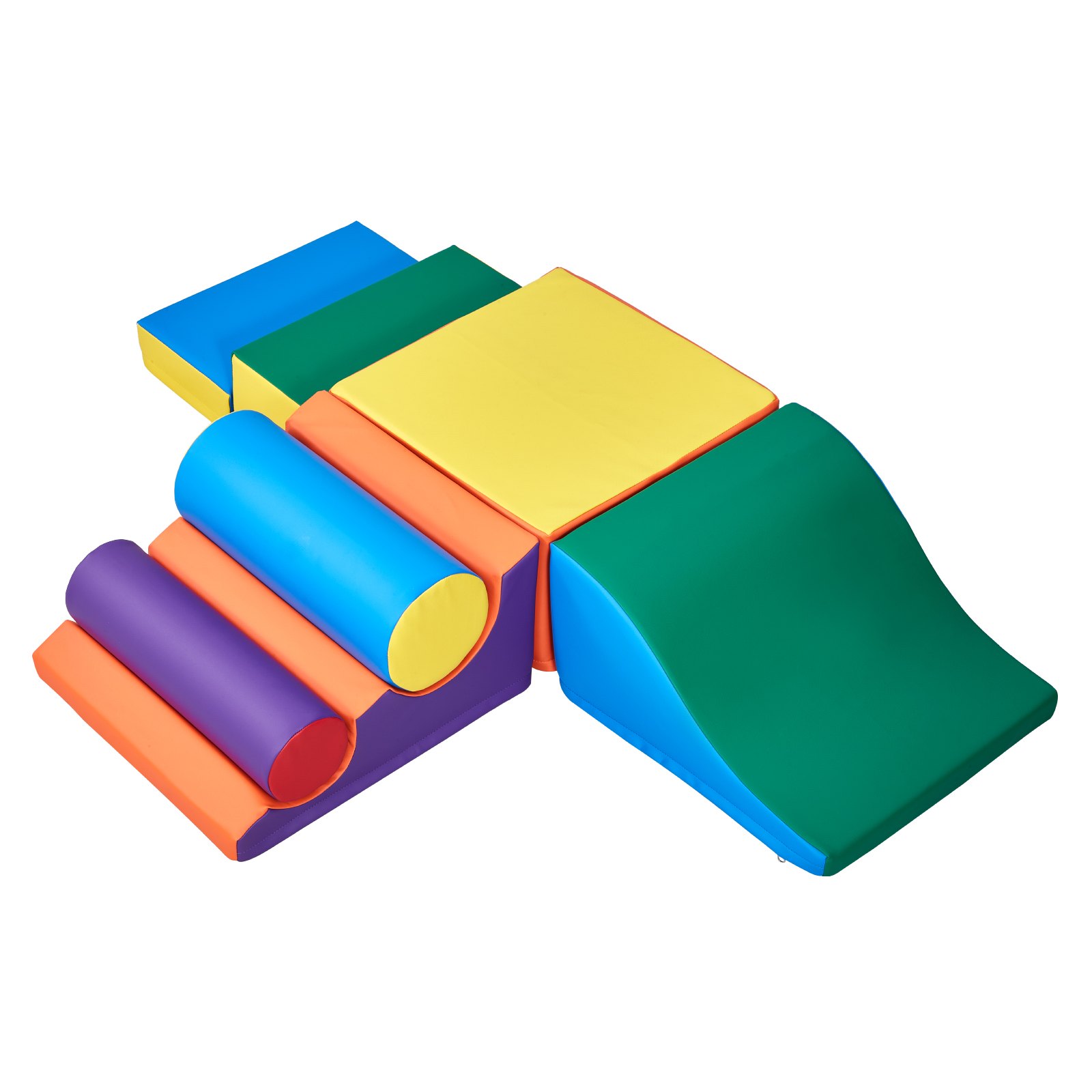 VEVOR Giocattoli da Arrampicata, Giocattoli da Arrampicata in Schiuma e Pelle per Bambini, Blocchi Arrampicata, per Attività di Arrampicata e Scalata per Gattonare e Scivolare, Set 7 pezzi